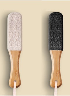 HOOPZOZA Foot Hard Skin Remover Pedicure 2pcs Four-sided Rubbing Board   Exfoliating File Feet Dead Skin Remover Foot Rasp Blackened Foot Care Pedicure  - Image 1