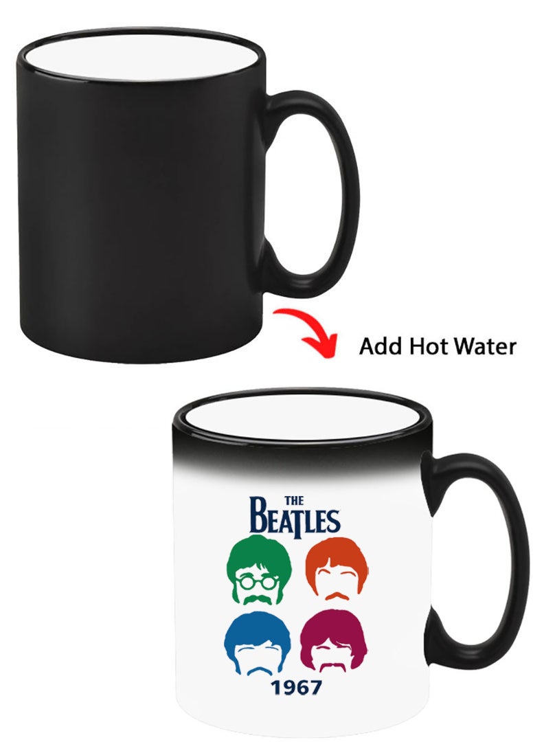 Theodor فنجان سيراميك حساس للحرارة يتغير لونه، الصورة تظهر عند إضافة سائل ساخن! البيتلز - Image 1