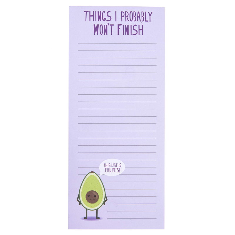 Graphique Magnetic Notepad - Purple Punny Avocado Grocery and Shopping List - Fun Decorative To-Do List - Perfect House Warming Gifts - 100 Tear off Sheets (4" x 9.25" x .5") - Image 2