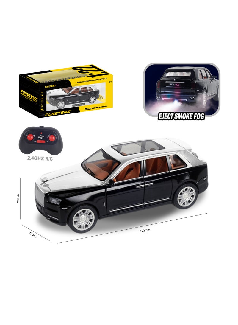 فونسترز نموذج سيارة RC مصبوب بمقياس 1:22 مع صوت، وأضواء LED، ورذاذ، وأبواب قابلة للفتح - مركبة معدنية قابلة لإعادة الشحن للتحكم عن بعد للأطفال وهواة الجمع - Image 4