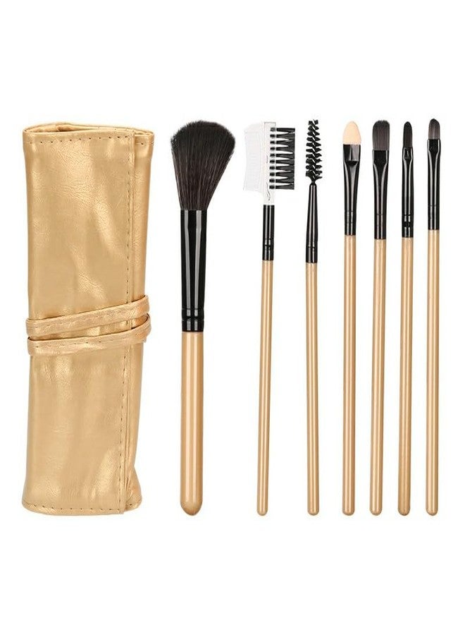 NFI essentials Professional Synthetic Soft Bristle Makeup Brush Set of 7 For Face & Eye Cosmetic Accessories Brushes Kit For Eyeshadow, Powder, Lip, Eyebrow - Image 1