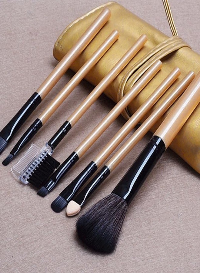 NFI essentials Professional Synthetic Soft Bristle Makeup Brush Set of 7 For Face & Eye Cosmetic Accessories Brushes Kit For Eyeshadow, Powder, Lip, Eyebrow - Image 4