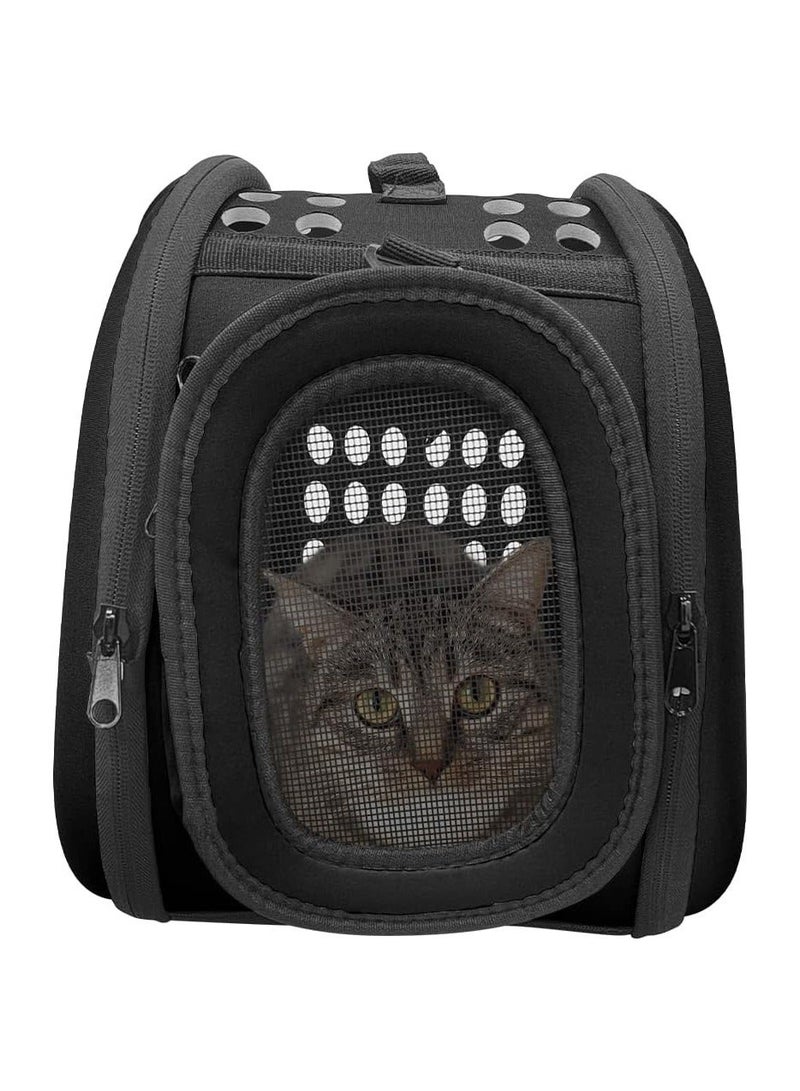 الأزرق جي دبليو Pet Carrier Bag, Breathable Foldable Comfortable Puppies Travel Carrying Handbag, Crossbody Bag for Travel, Hiking, Outdoor, Black - Image 2