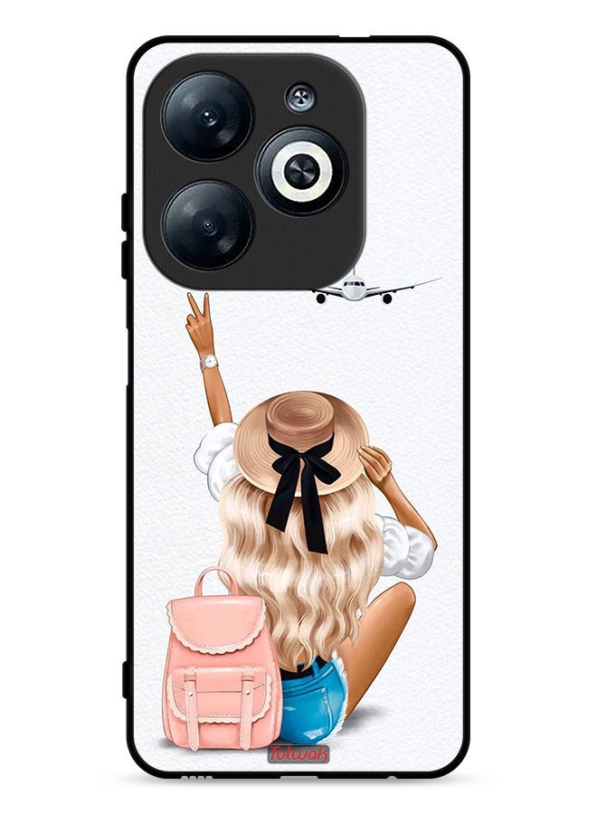 Tolwak Infinix Smart 8 4G Protective Case Cover Girl Love Travel - Image 1