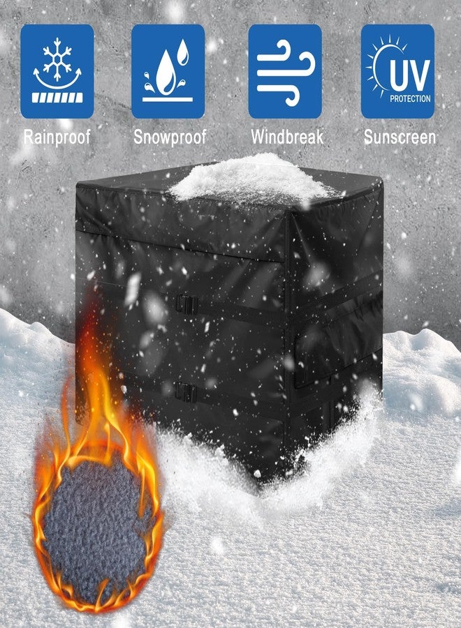 tiscover Pool Heater Cover for Hayward，1800D Insulation Material Pool Heater Winter Cover,with Plush Lining Pool Heater Cover for Outside Units Waterproof 40" L X 34" W X31 H - Image 3