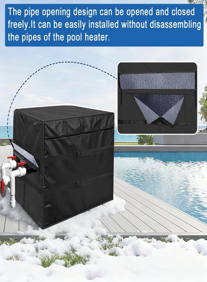 tiscover Pool Heater Cover for Hayward，1800D Insulation Material Pool Heater Winter Cover,with Plush Lining Pool Heater Cover for Outside Units Waterproof 40" L X 34" W X31 H - Image 5