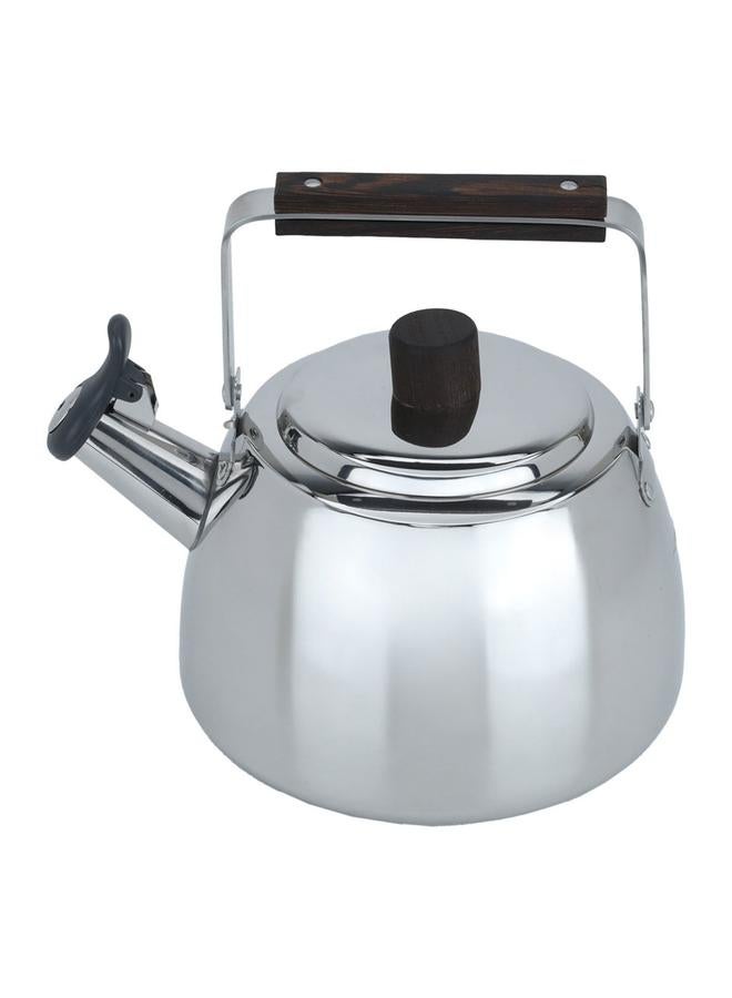 Teapot Wooden Handle 1.9L Silver - Image 1