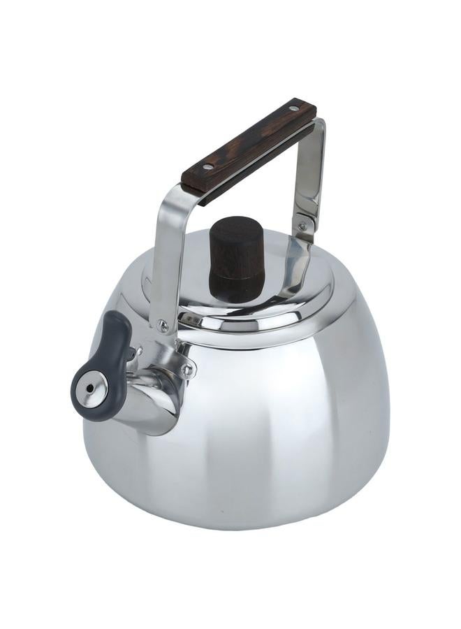Teapot Wooden Handle 1.9L Silver - Image 2