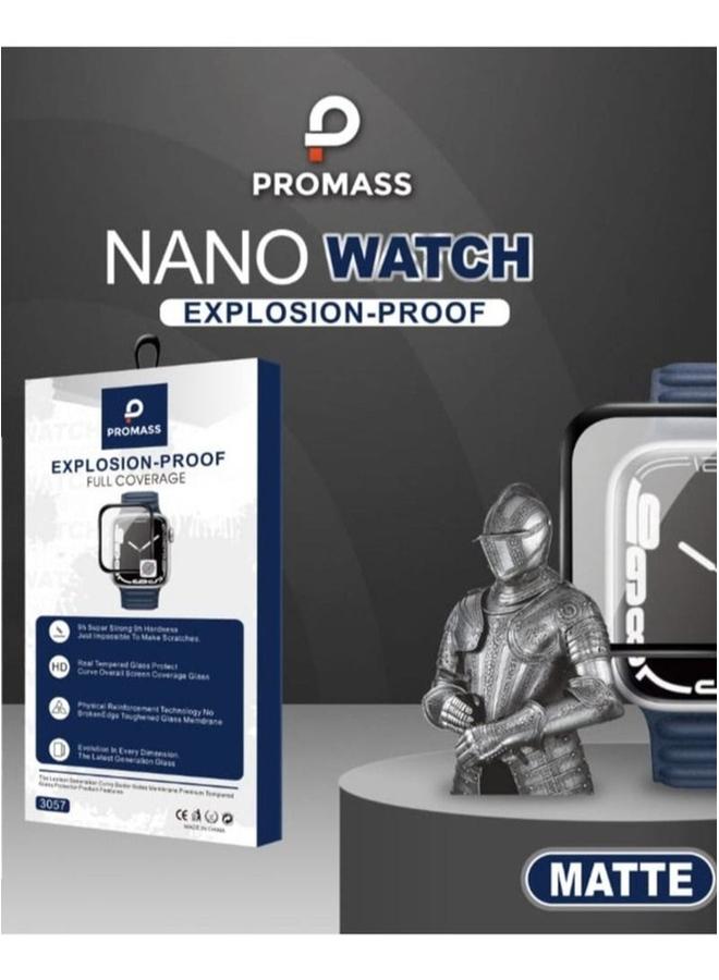 PROMASS Explosion-Proof Full Coverage Tempered Glass Screen Protector for 38mm Nano Watch - Matte Finish, 9H Hardness, Anti-Shock - Image 2