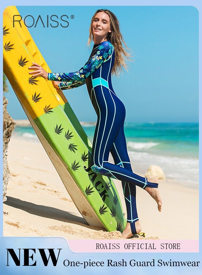 UV 50+ Breathable Sport Rash Guard Lycra Surfing Suit For Swimming Wetsuit for Women One-Piece Swimsuit Quick-Drying Front Zip for Diving Snorkeling Surfing Swimming for Women