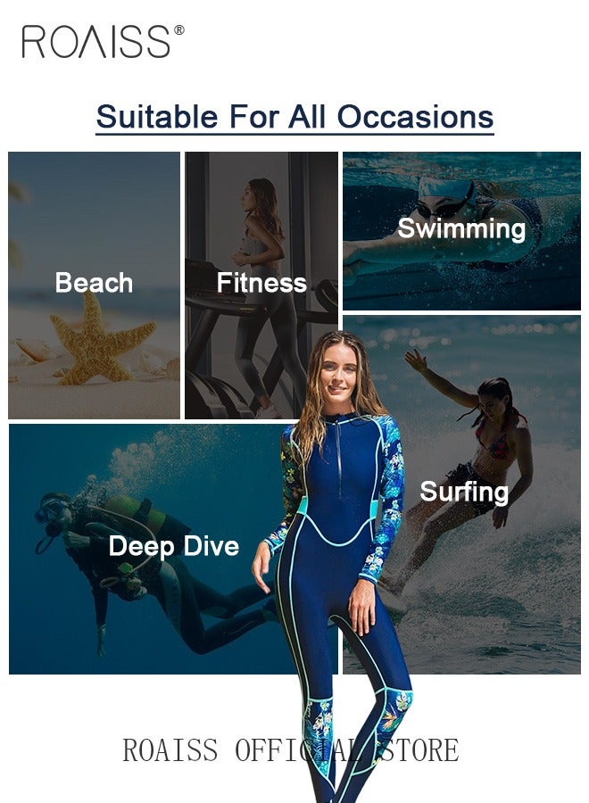 UV 50+ Breathable Sport Rash Guard Lycra Surfing Suit For Swimming Wetsuit for Women One-Piece Swimsuit Quick-Drying Front Zip for Diving Snorkeling Surfing Swimming for Women