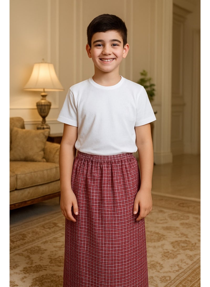 بهنس فوطة ولادي وزرة مطاط  للاولاد وزرة صيفي مريحة جدا وباردة لاطفال وزار ولادي معوز صارون فوطة اولاد صاروم اسباعية ولادية مناسب للمنزل والنوم واوقات الصلاة - Image 1