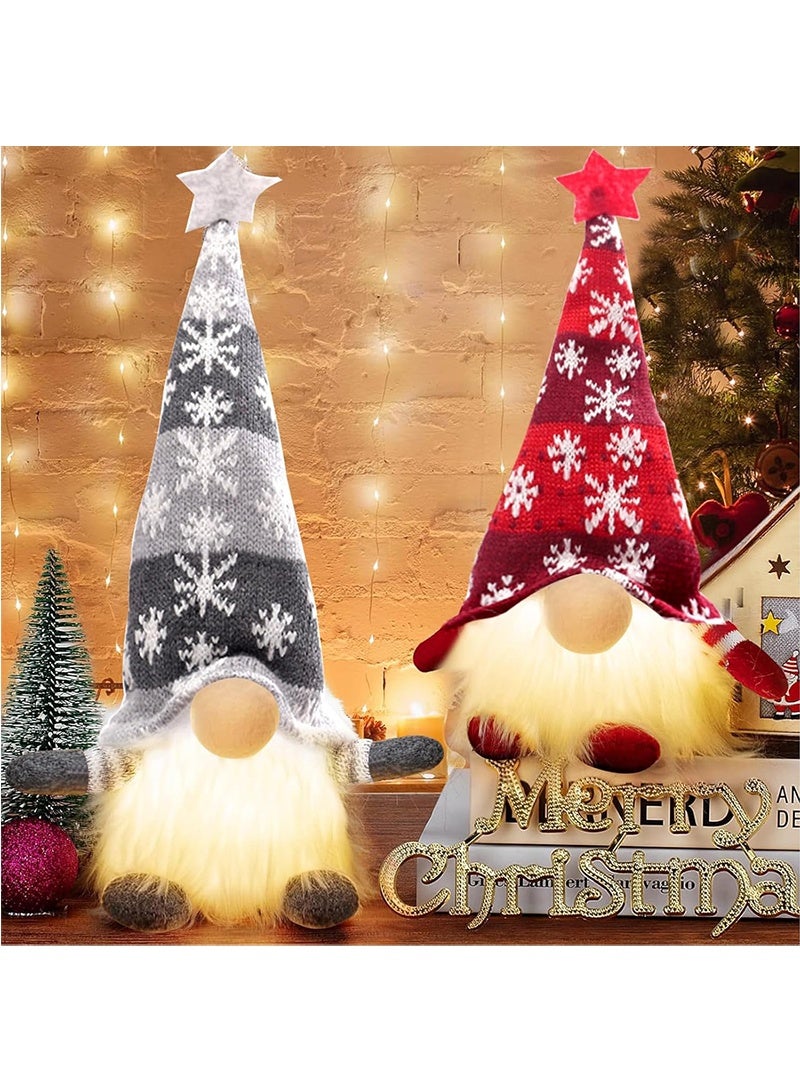 توبيتش زينة عيد الميلاد - 3 قطع  زينة عيد الميلاد، دمية قزم مضيئة مصنوعة يدويًا، قزم سانتا محشو، زينة عيد الميلاد للهدايا والحفلات المنزلية - Image 3