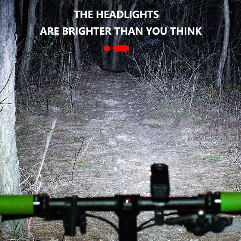 Linist Super Bright LED Bicycle Light, Bicycle Headlight Outdoor Light Rechargeable Warning Light with Power Display - Image 3