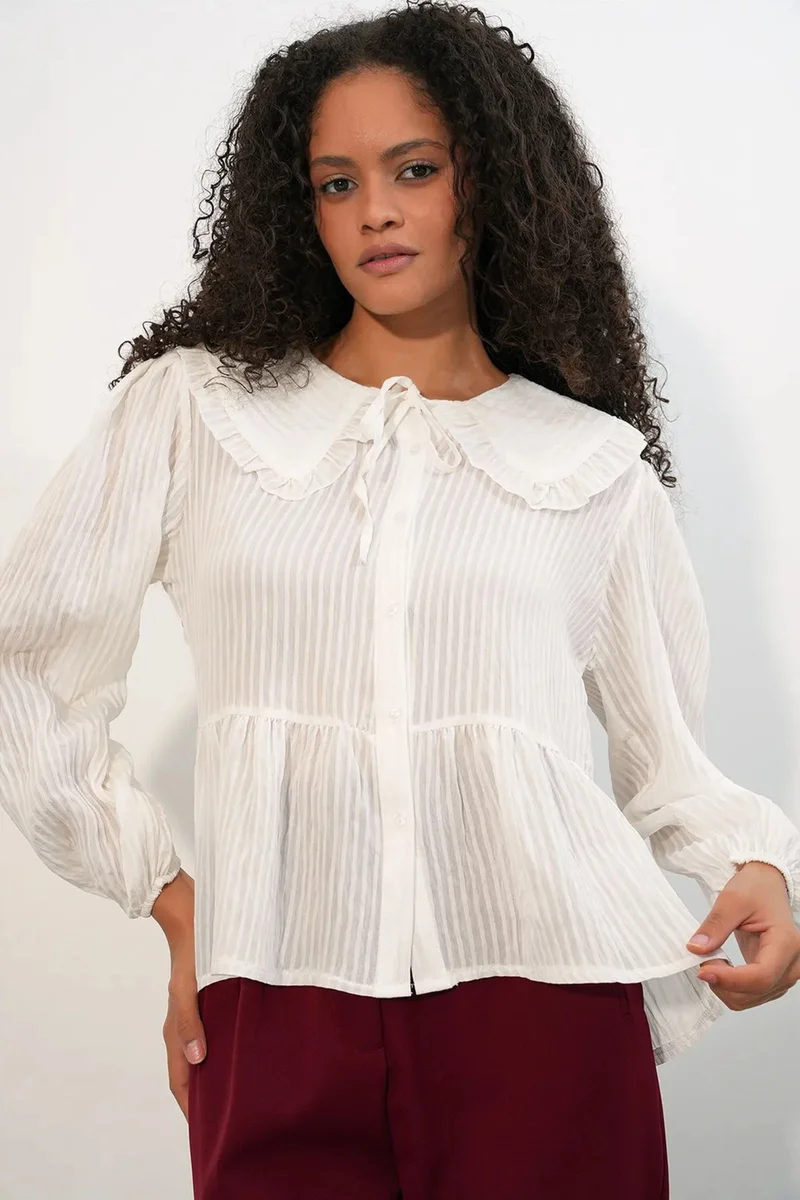 بيغ دارت BDART Women’s Viscose-blend Blouse With Baby Collar