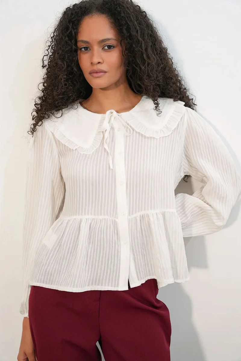 بيغ دارت BDART Women’s Viscose-blend Blouse With Baby Collar