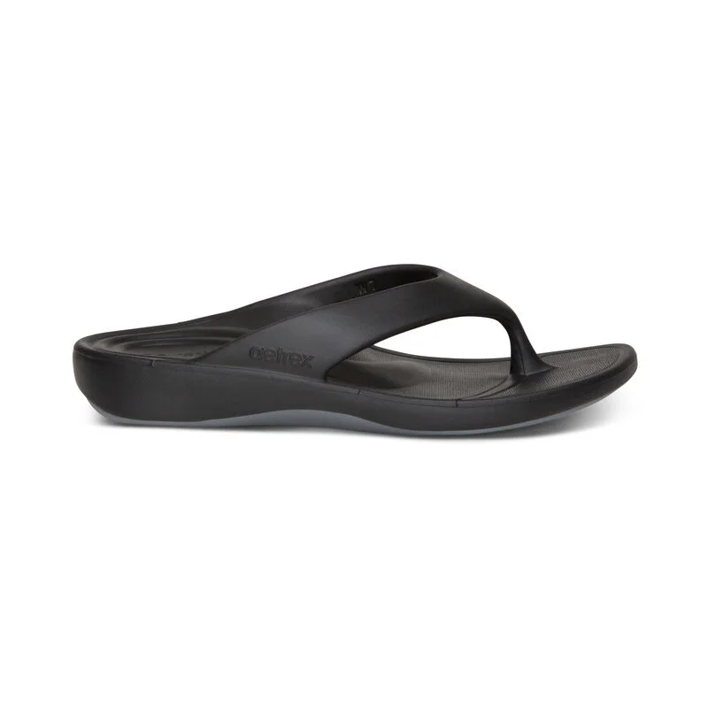 aetrex Maui Orthotic Women Flips Flop - Black
