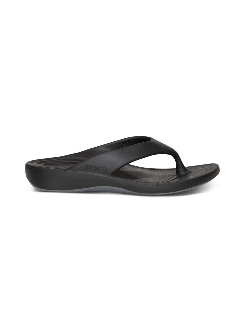 aetrex Maui Orthotic Women Flips Flop - Black