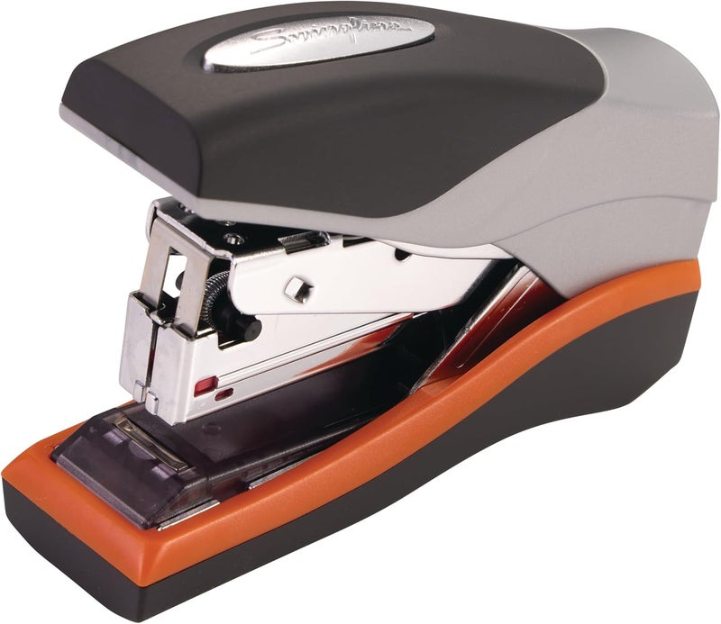 Swing Line Stapler, 40 Sheet Capacity, Optima 40, Jam Free, Reduced Effort, Compact, Soft Grip, Metal, Orange, Silver and Black (87842) - Image 1