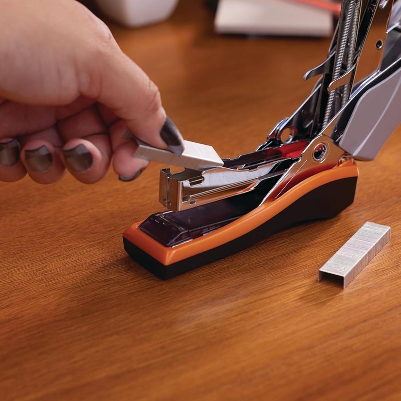Swing Line Stapler, 40 Sheet Capacity, Optima 40, Jam Free, Reduced Effort, Compact, Soft Grip, Metal, Orange, Silver and Black (87842) - Image 4