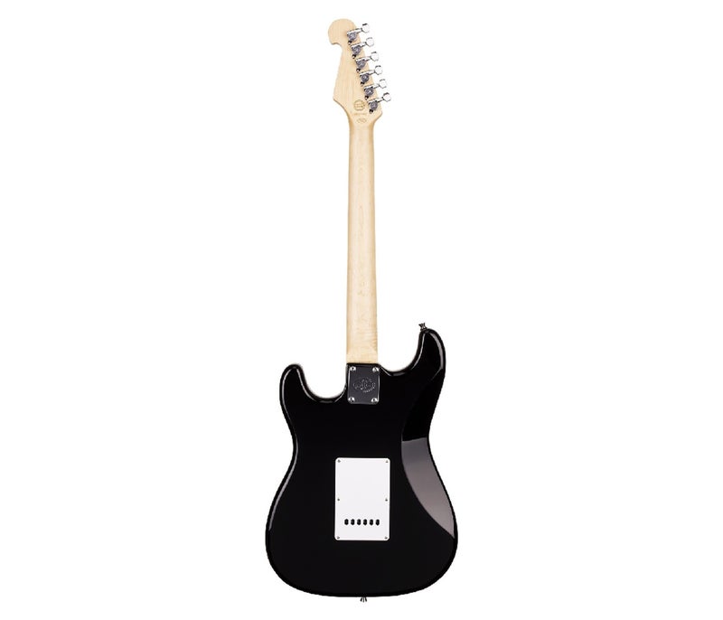 SX Guitar SE1-SK-BK Stratocaster Electric Package Guitar - Black - Image 5