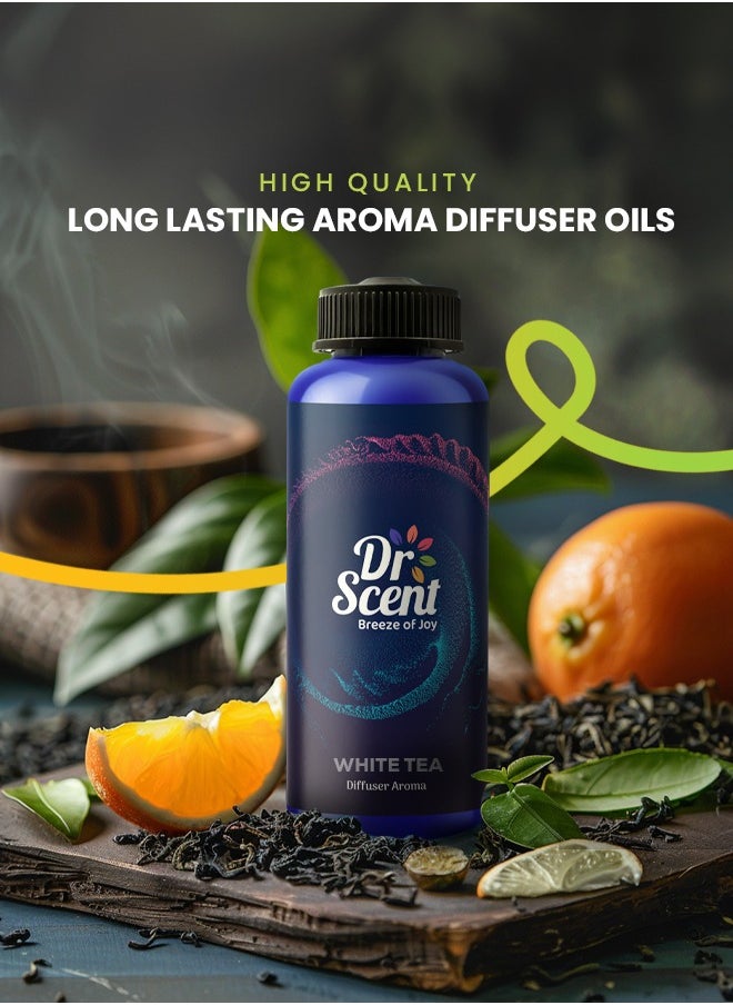 Dr Scent Breeze of Joy, Diffuser Aroma Oil White Tea | Tranquil Blend of Green Tea, Bergamot, Sicilian Orange, and White Tea Notes for a Serene Ambiance 500ml  - Image 3