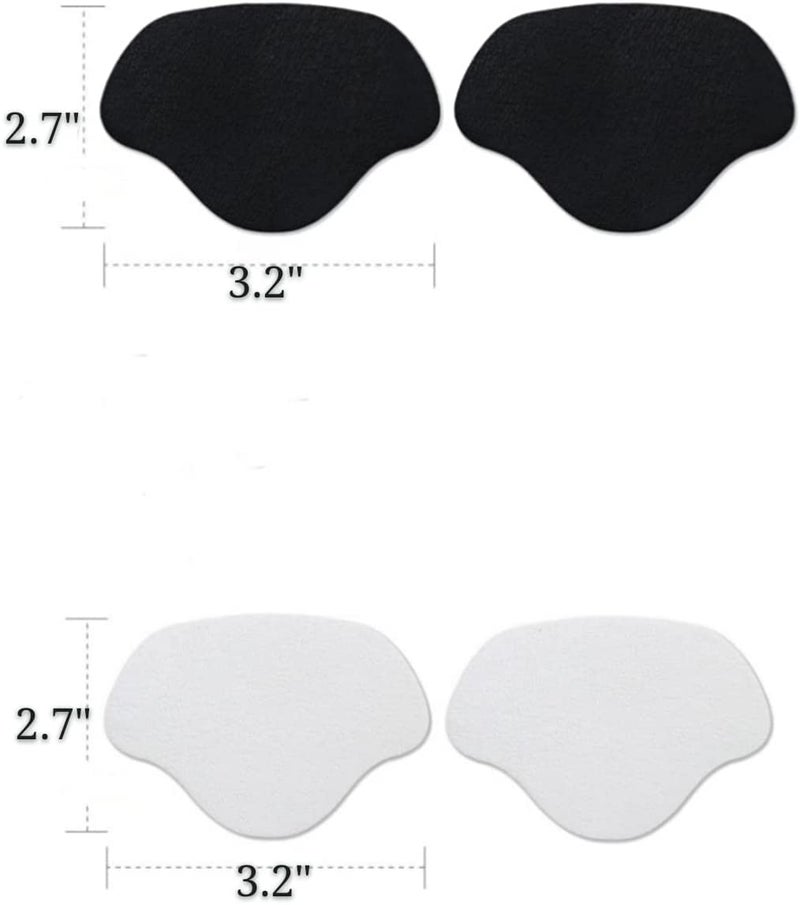 Heng happy Sneaker Toe/Heel Prevention Repair, Shoe Hole Toeburst Patch/Insert, Wear Self-Adhesive, 1pairs of Black and 1 Pair of White - Image 1