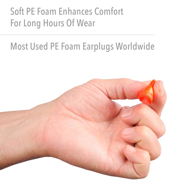 Howard Leight by Honeywell Maximum Disposable Earplugs Box, 200 Pair,Orange - Image 3