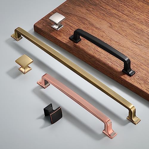 khtumeware 6 Pack 5 Inch Cabinet Handles - Brushed Brass & Gold Drawer Pulls: Kitchen Hardware - Image 5
