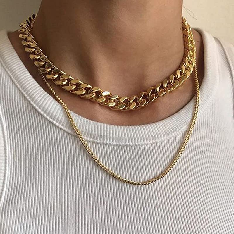 ChainsHouse Mens Gold Plated Cuban Link Chain, 18K Gold Plated Miami Cuban Chain Necklace for Men, 12mm Wide Hip Hop Mens Jewelry, 22" - Image 4