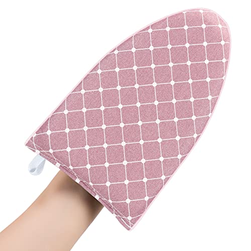 CINPIUK Garment Steamer Ironing Gloves Anti Steam Glove Heat Resistant Garment Steamer Mitt, Garment Steam Accessories for Clothes，Pink - Image 1