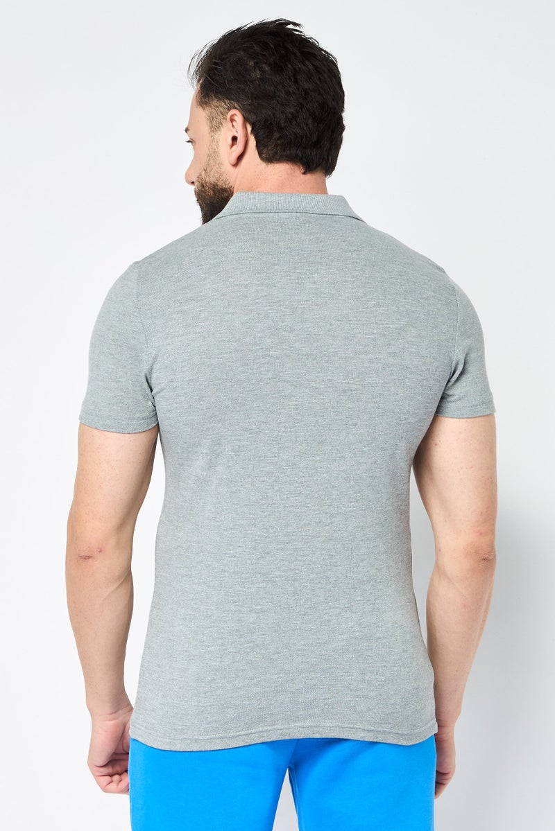 PUMA Men Slim Fit Short Sleeve Outdoor  Polo Shirt, Grey Heather - Image 4