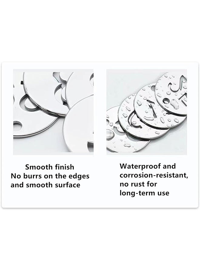 1-20 Key Tags, Round Metal Number Tags Stainless Steel Number ID with Hole Number Key Ring Chain with Split Ring for Organized Coding Key Box Cabinet System Identifiers (20, 1-20) - Image 5