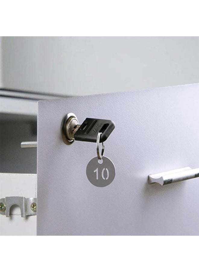 1-20 Key Tags, Round Metal Number Tags Stainless Steel Number ID with Hole Number Key Ring Chain with Split Ring for Organized Coding Key Box Cabinet System Identifiers (20, 1-20) - Image 4