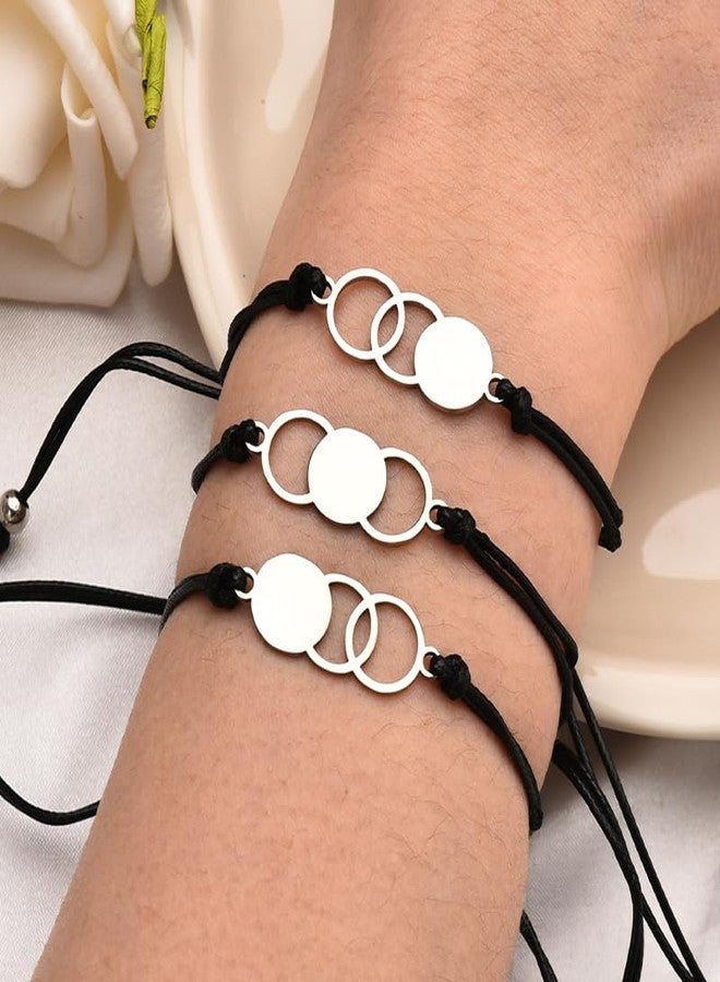 YangQian Matching Family Bracelets for 3 Mothers Day Gifts for Mom Grandma Granddaughter Gift from Grandmother Nana Mimi Gigi Birthday Gifts for Women Mama Granny Mommy Wedding Gift from Daughter Appreciation - Image 3