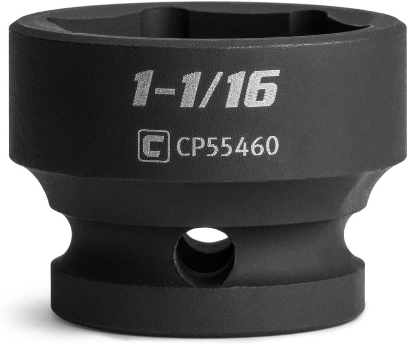 Capri Tools 1-1/16 in. Stubby Impact Socket, 1/2 in. Drive, 6-Point, SAE - Image 1