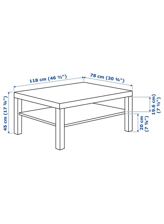 erorex Coffee Table, White Stained Oak Effect, 118X78 Cm - Image 5