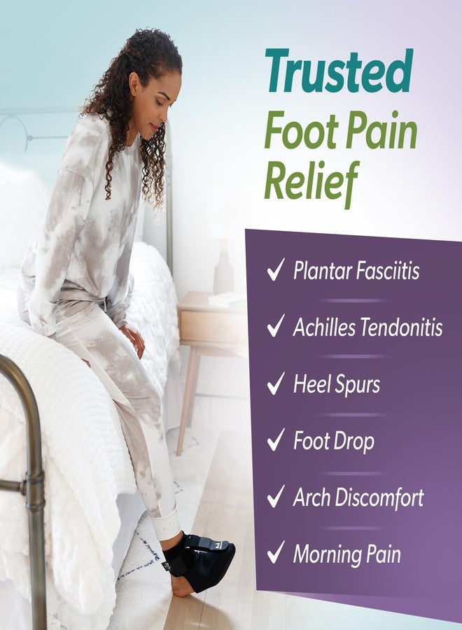 BraceAbility Plantar Fasciitis Relief Night Splint Sock - Soft Achilles Tendonitis Brace for Women and Men, Foot Drop, Planters Facetious Night Sling Boot for Sleeping and Stretching Support (M) - Image 5