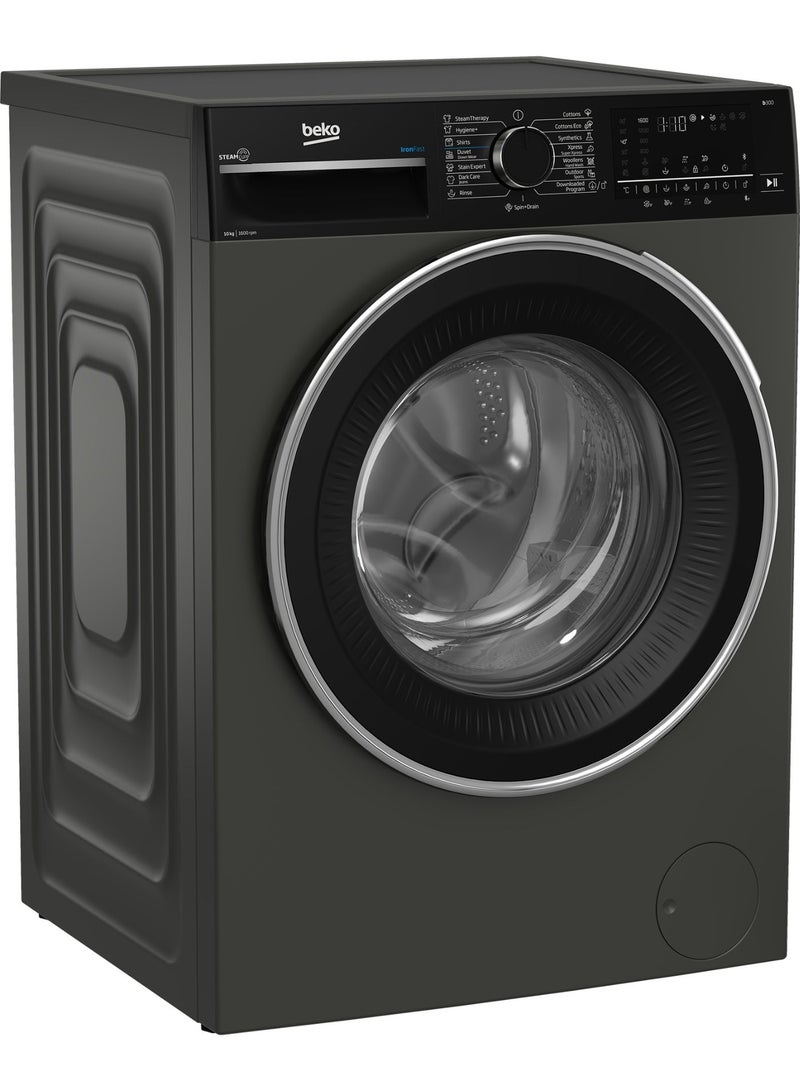 Beko Freestanding Washing Machine , 10 kg Capacity, 1600 rpm , ProSmart Inverter Motor , Bluetooth Connectivity, Grey , B3WFU501040MCI B3WFU501040MCI Grey - Image 2