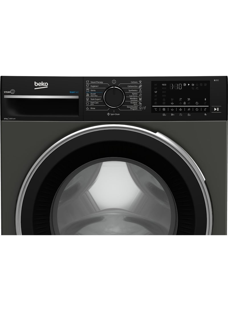 Beko Freestanding Washing Machine , 10 kg Capacity, 1600 rpm , ProSmart Inverter Motor , Bluetooth Connectivity, Grey , B3WFU501040MCI B3WFU501040MCI Grey - Image 4