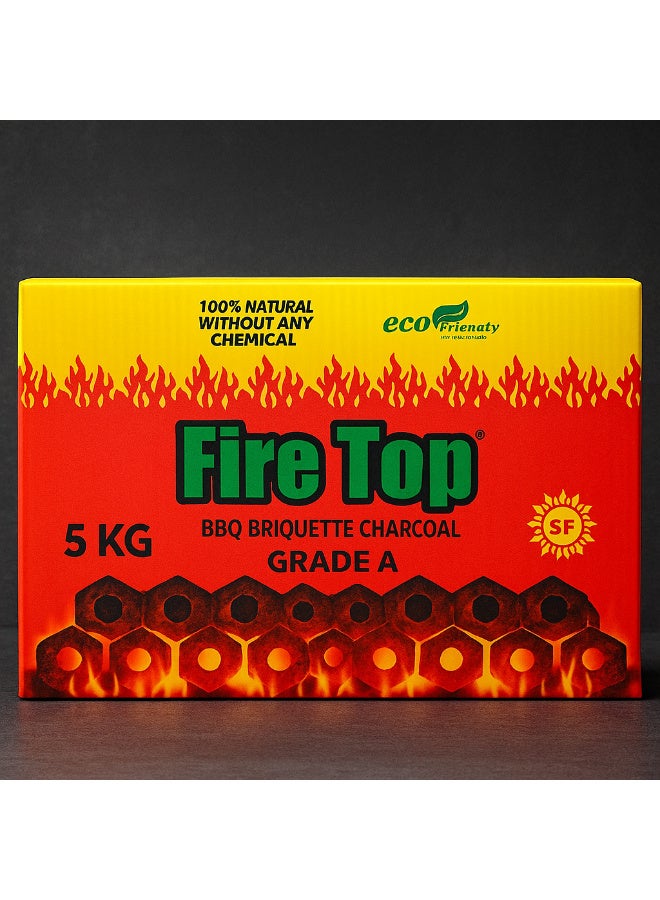 الصقر فحم الشواء من فاير توب، فحم أسود طويل الفتحة، 5 كجم - Image 3