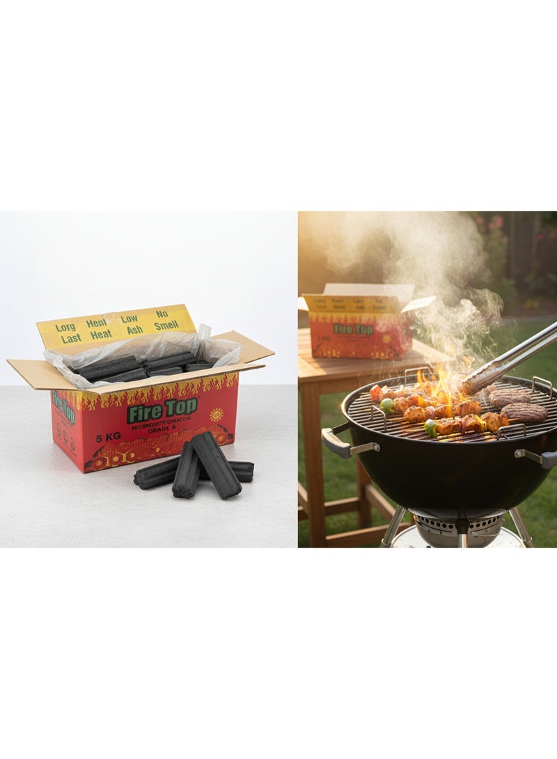 الصقر فحم الشواء من فاير توب، فحم أسود طويل الفتحة، 5 كجم - Image 4