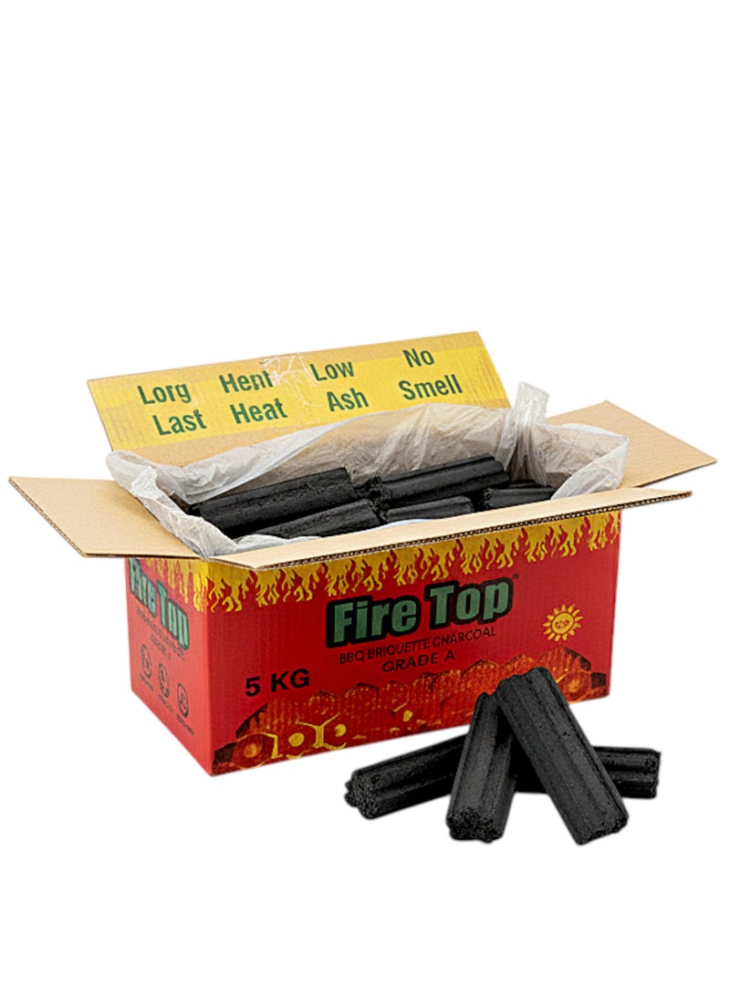 الصقر فحم الشواء من فاير توب، فحم أسود طويل الفتحة، 5 كجم - Image 1