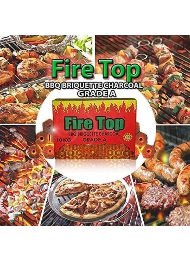ALSAQER Fire Top BBQ Charcoal Briquettes 5 Kg Long Hole Charcoal Black  - Image 5