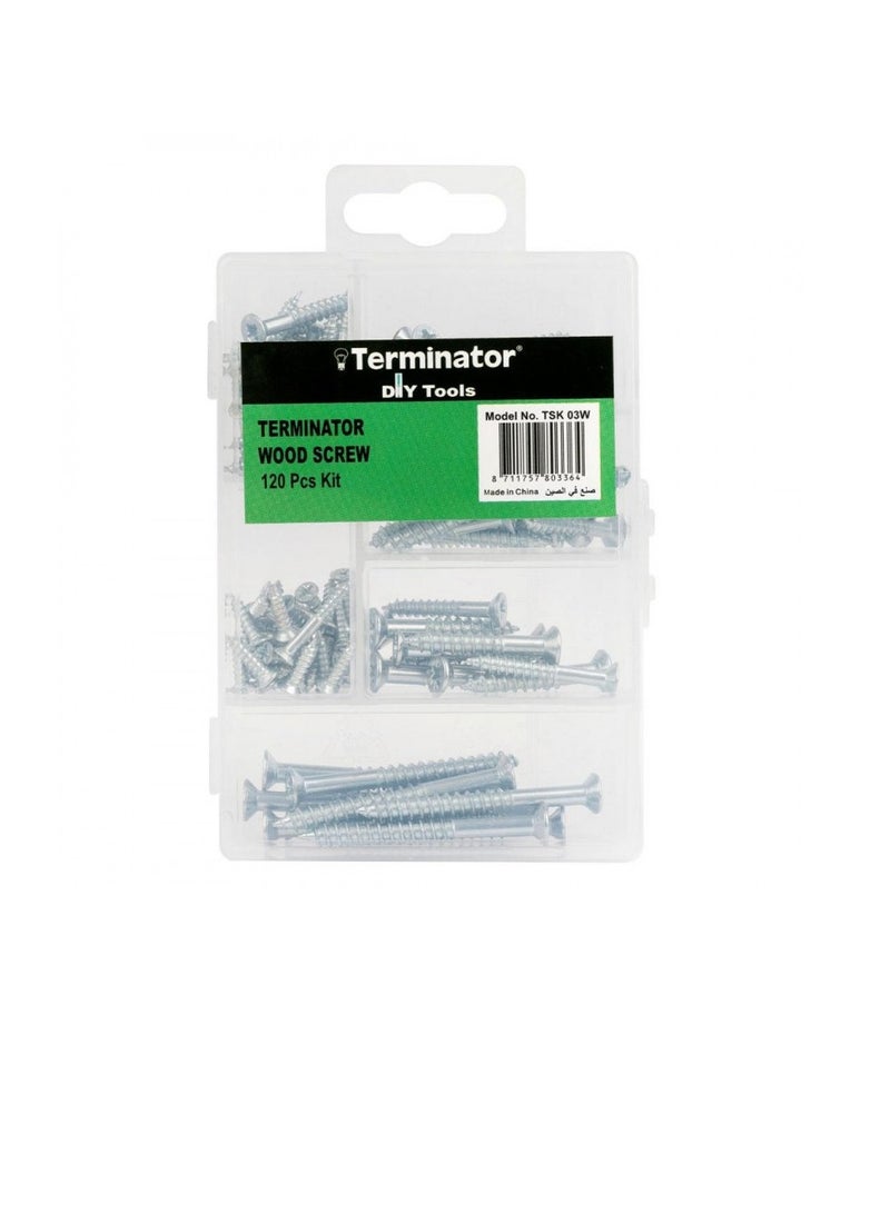 Terminator Wood Screw 120 Pcs Kit - Image 1