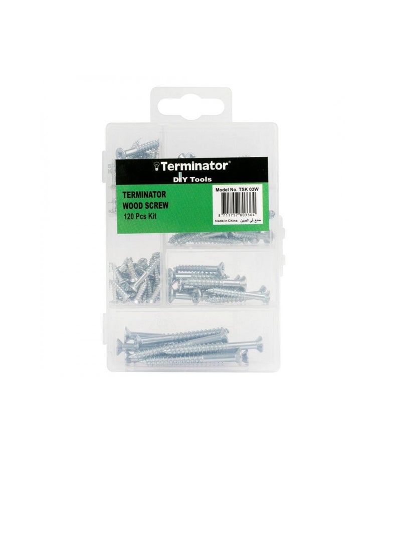 Terminator Wood Screw 120 Pcs Kit - Image 3