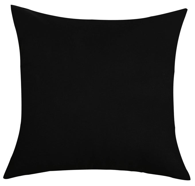HANDMADE DECORATIVE SOLID 100 COTTON CANVAS THROW PILLOW COVERSPILLOW SHAMS 16X16 BLACK