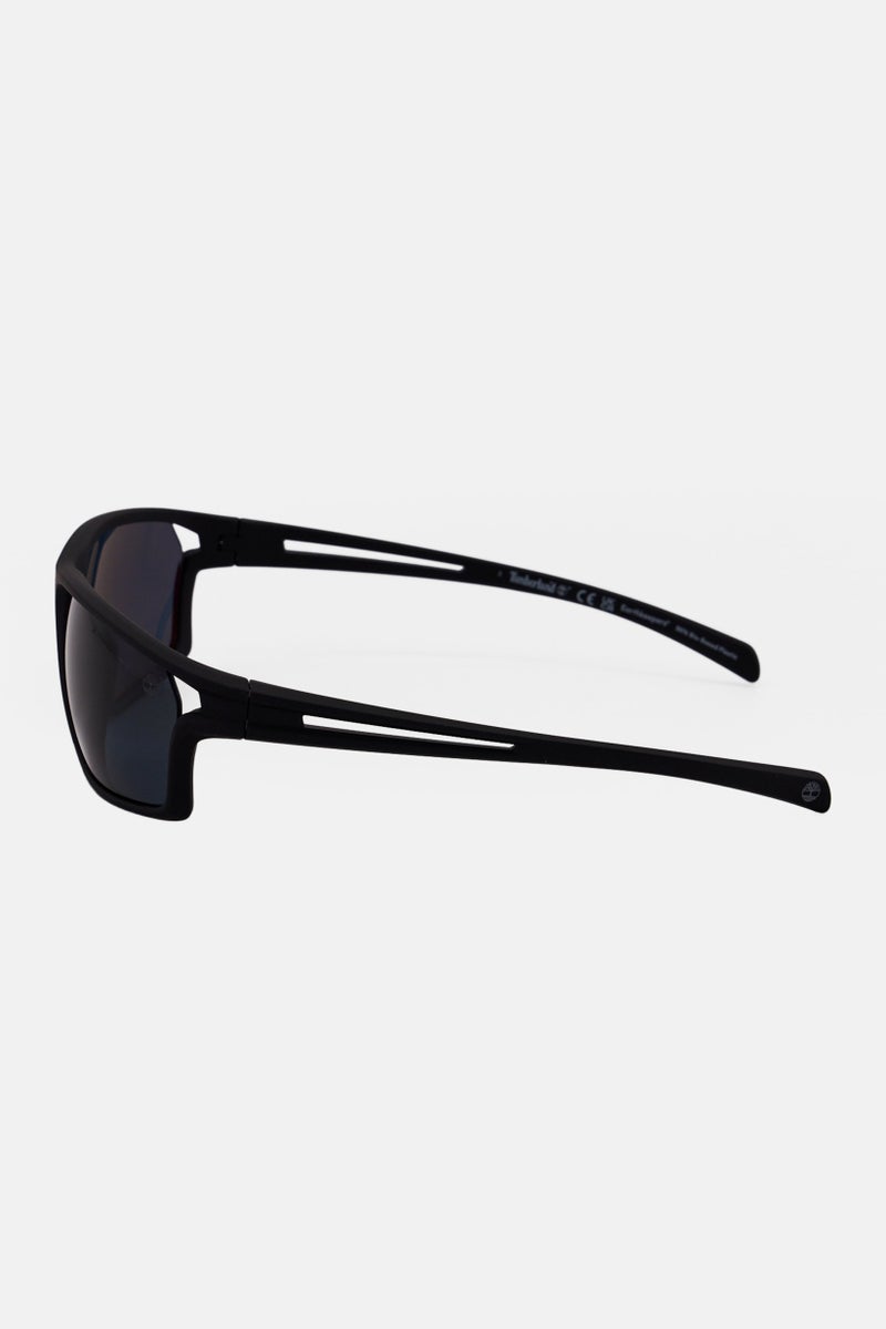 Timberland Men TB9307 Rectangular Sunglasses, Black - Image 4