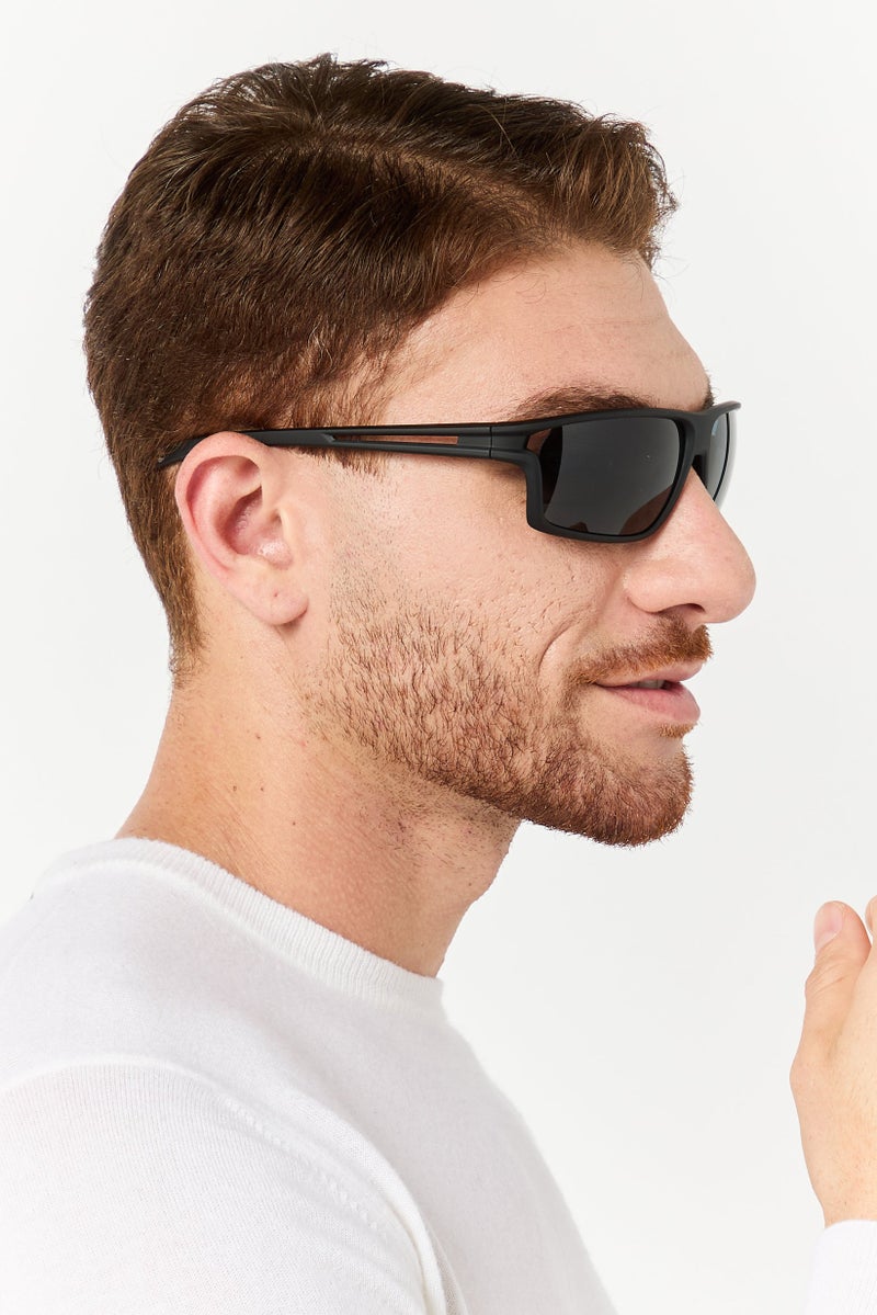 Timberland Men TB9307 Rectangular Sunglasses, Black - Image 2