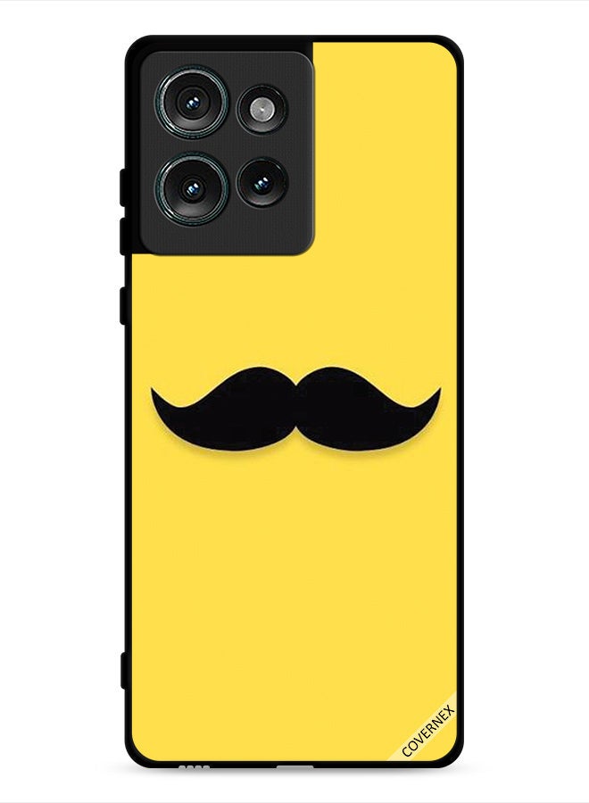 Covernex Motorola Edge 50 Protective Case Cover Mustache Clip Art - Image 1